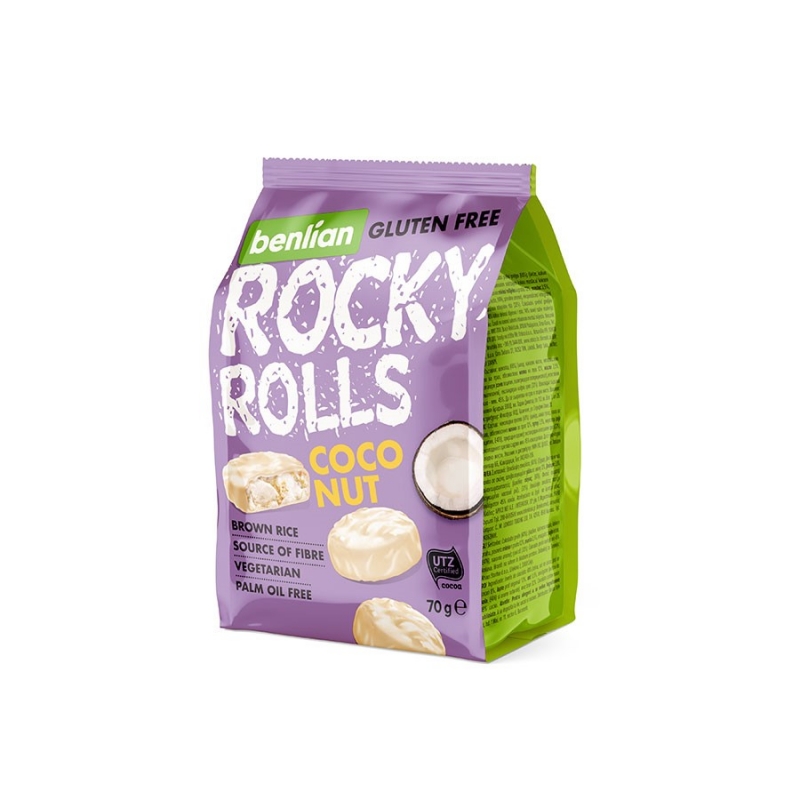 Rocky Rolls Coconut (8x70g/dėž)
